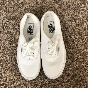White lace up vans
